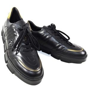ALBERTO CICCIOLI 🇮🇹 MEN'S BLACK SOFT LEATHER COMFORT SNEAKERS